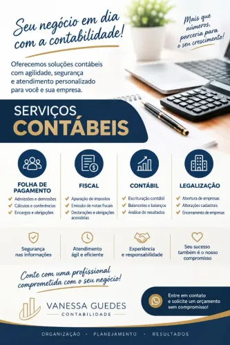 Contadora: Serviços contábeis e parcerias com escritórios
