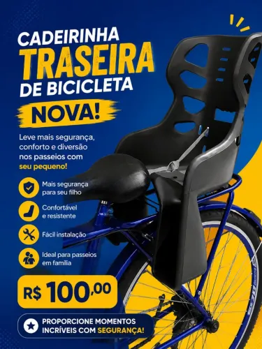 Cadeirinha de bicicleta traseira 