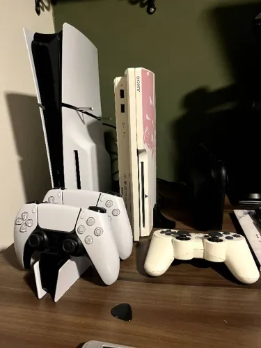 PS5 SLIM COM LEITOR + NINTENDO SWITCH 2 + PS3 FINAL FANTASY XIII (NEGOCIACAO NO CHAT)