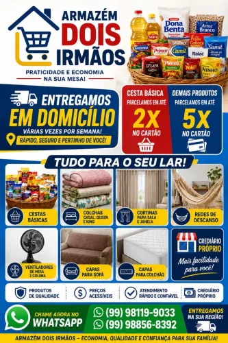 Cesta básica?- Cama Mesa e Banho?- Crediário Próprio ? Entregamos e Codó e Região ?