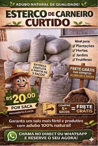 Vende-se esterco de carneiro