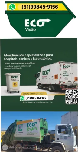 * Eco Residuos coleta seus residuos infectantes e perfuros cortantes.