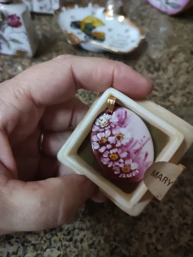 Antigo pingente porcelana