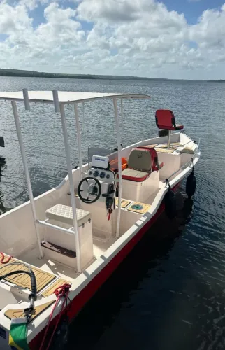 Lancha de pesca + Mercury 50HP (30h) - Completa e Pronta para Uso