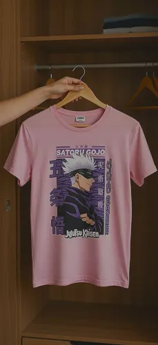 Camisa Samam, Tamanho G. Rosa. Jujutsu Kaisen.