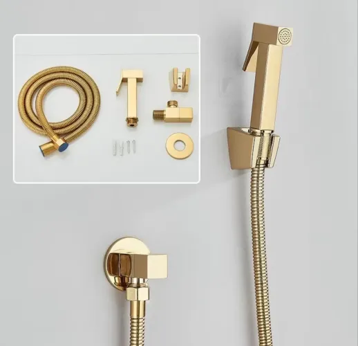 Kit De Ducha Higiênica 100% Aço Inoxidável Para Banheiro