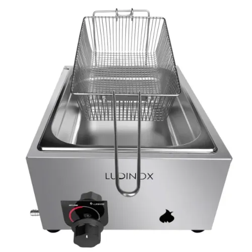 Fritadeira INOX, 1 cuba de 5 litros, a gás, NOVA, garantia e entrega GRÁTIS**