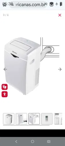 Ar condicionado portátil Hisense 127 w