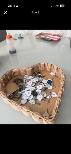 Cesta de chaves para casamento