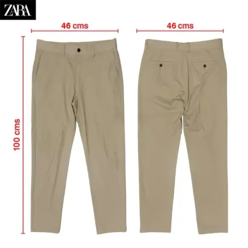zara - calça masculina social areia, tecido premium