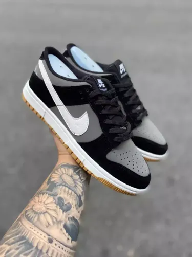 Tênis Nike Dunk Preto/Cinza Masculino Premium Cor: Preto/Cinza - Disponível 37 AO 43