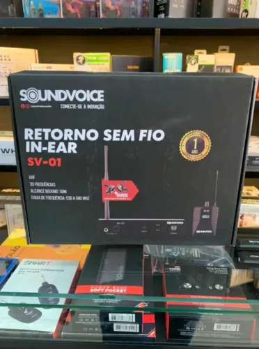 FONE SISTEMA RETORNO SEM FIO IN-EAR SOUNDVOICE SV-01