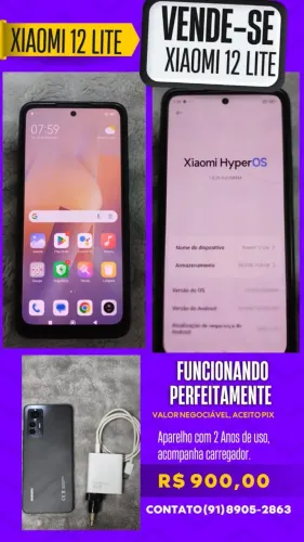 Celular Xiaomi Lite 12 128gb