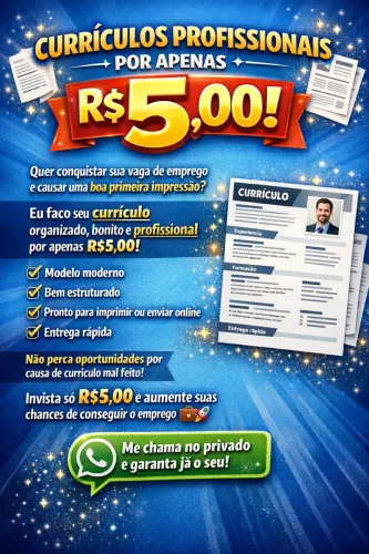 Currículo R$5,00