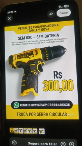 Vende ou troca parafusadeira