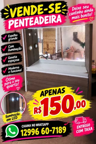 penteadeira com iluminação