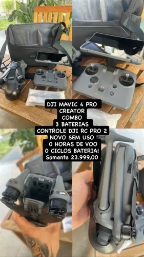 DJI MAVIC 4 PRO COMBO CREATOR NOVO SEM USO NOTA FISCAL!
