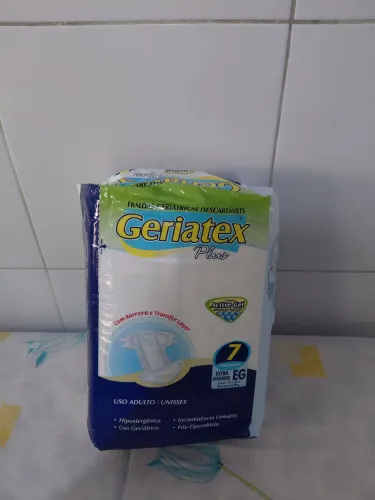 Fraldas Geriatex XG 6 pacotes por 100 reais