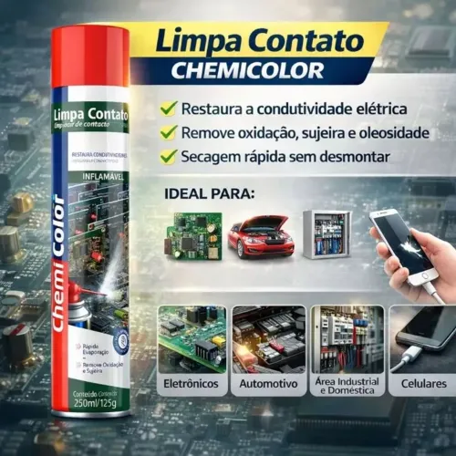 Limpa Contato Chemicolor 250ml elétrico e Eletrônico