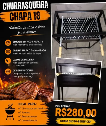 Churrasqueira chapa 18.
