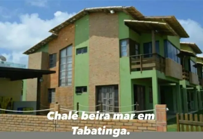 Aluguel chalé na praia de Tabatinga beira mar
