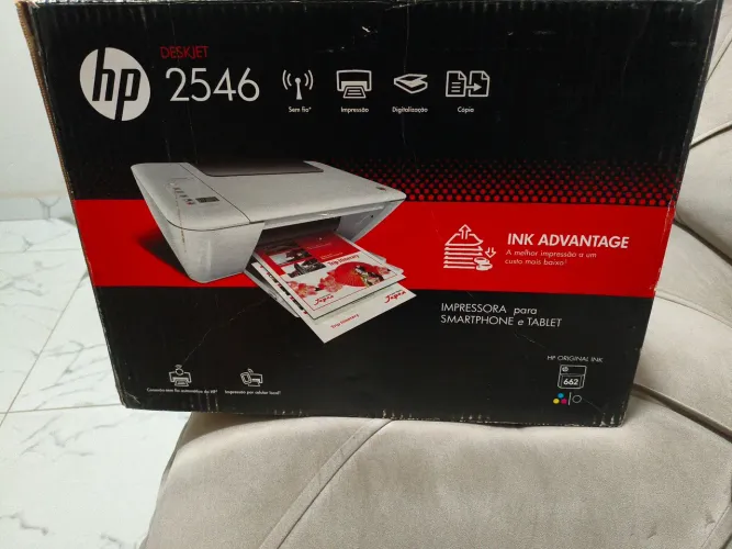 Impressora HP 2546, wi-fi, faz impressão, digitalização, cópias e todos os cabos inclusos