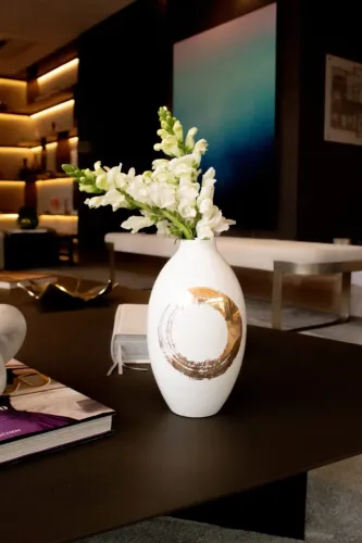 Vaso Watercolor Circles Gold I da Casa Haus Decor