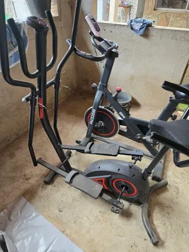 Elíptico + Bicicleta Double Training 2x1 Monitor Poli Sports