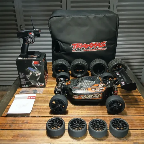 Automodelo HPI VORZA FLUX Elétrico 6S 1/8 completo com Rádio Zero FS-GT3B e Bolsa de Lona