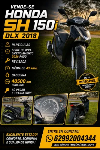 Moto Honda SH 150i DLX 2018