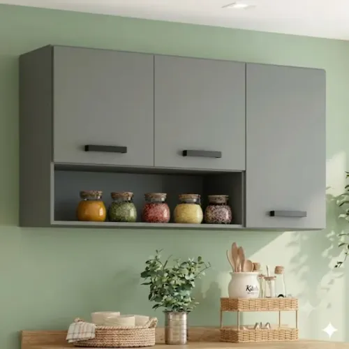 Armário Aéreo Fendi 3 Portas | Compacto e Moderno