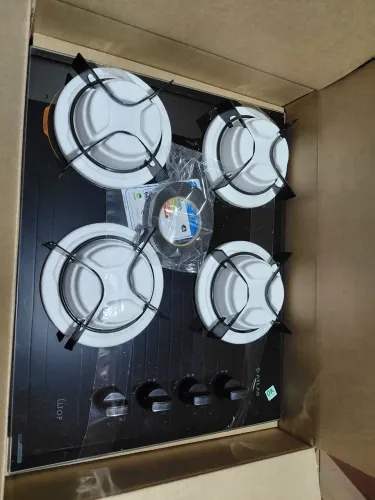 Cooktop Atlas 4 Bocas - Mesa de Vidro Temperado