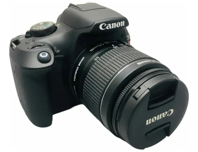 Câmera Cânon T7 C 18/55 Mm Seminova Impecável 5.300 Clicks Preto (Usado)
