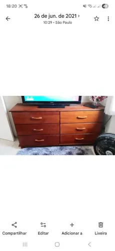 comoda grande 6 gavetas Nogueira, material de qualidade(1,60 largura)