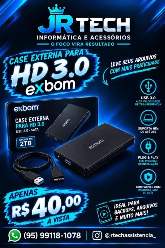Case / Adaptador externo pra HD / ssd notebook "40,00"