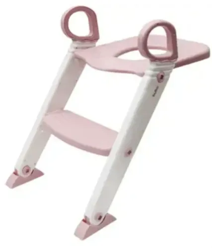Assento Redutor Buba Antiderrapante Com Escada Rosa