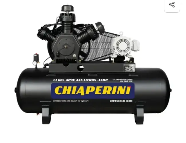 Compressor de Ar 60 Pés 425L 15CV Trifásico 220/380V Chiaperini-60M425LT