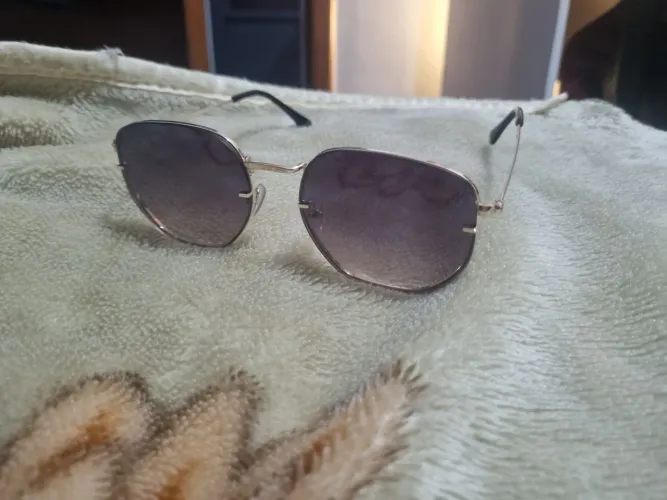 Óculos de Sol Feminino VKLOZ Quadrado / Hexagonal Dourado