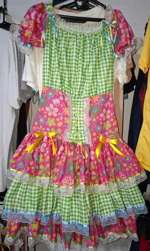 Vestido Junino novo, veste manequim 36 -38