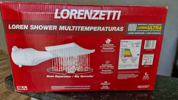 Chuveiro Elétrico Lorenzetti Loren Shower Multitemperaturas 220V 7500W