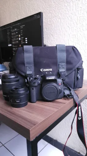 Canon T6i Pouco Usada + 18-55mm + 50mm 1.8 STM + Tripé