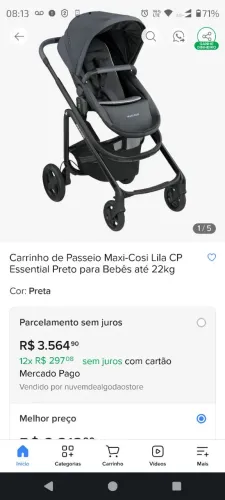 Carrinho Bebê MaxiCosi Lila CP Preto