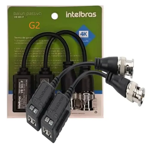 12 Pares Balun Passivo Transmissão De Vídeo Vh 501p Intelbras