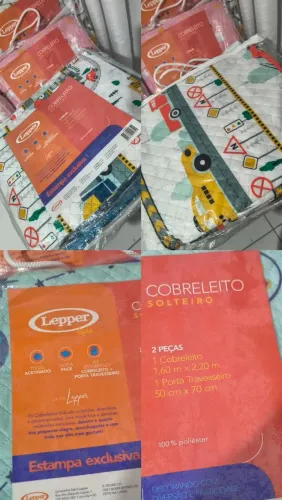 Kit cobre leito dupla face carrinhos colcha + porta travesseiro