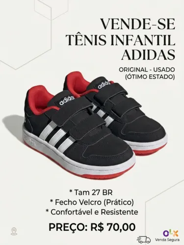 Tênis Infantil Masculino Adidas Original 
