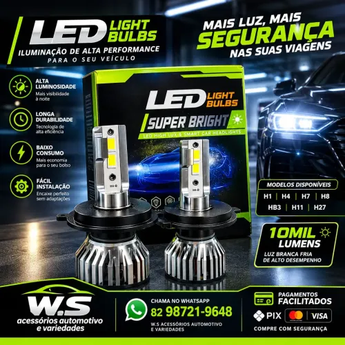 Leds para carros h1 h4 h7 h11 h8 h27 hb4 a partir de 79,9 consulta modelos