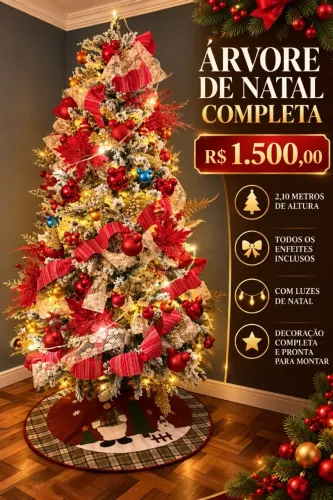 ÁRVORE NATAL PERSONALIZADA MICKEY COMPLETA GRANDE