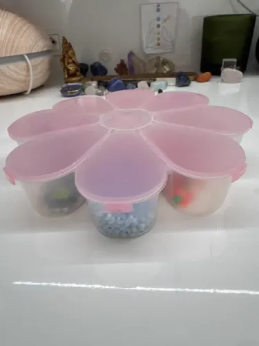 Organizador Flor Rosa com Compartimentos