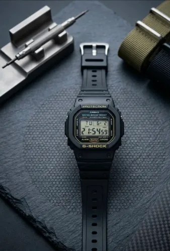 Casio G-Shock DW 5600 C Série Ouro 