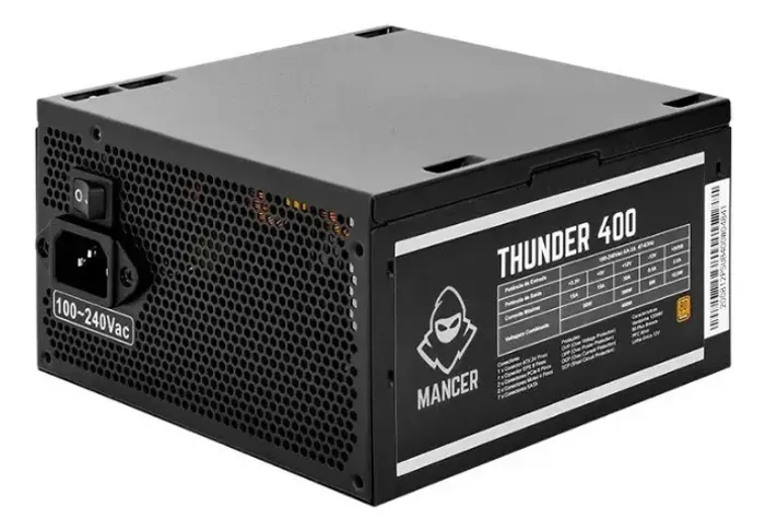 Fonte Mancer Thunder 400w Atx 80 Plus Bronze Com Pfc Ativo